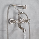GobekUsa Dual Handle Luxury Bathtub Faucet with Handheld Shower Mixer