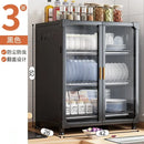 GobekUsa Kitchen Cupboard Storage Rack with Dustproof Cover Organizing Dish Box
