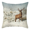 GobekUsa Christmas Soft Plush Cushion Cover Cute Rabbit Deer Pillowcase 45x45cm