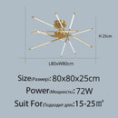 GobekUsa Linen Ceiling Chandelier: Black Gold Pendant Lamp for Home, Office, or Restaurant