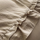 GobekUsa Korean Princess Ruffles Bedding Set - Soft Microfiber, Duvet Cover Pillowcases - All Sizes
