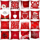 GobekUsa Christmas Santa Claus Snowflake Pillow Cover 18x18inch
