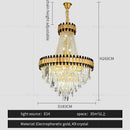 GobekUsa Crystal Chandelier for Duplex Villa Living Room with Intelligent Dimming