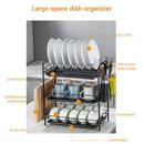 GobekUsa 3-Tier Kitchen Drying Rack & Dish Organizer Shelf with Drain Board