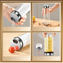 GobekUsa Glass Seasoning Jar Set - Kitchen Accessory with Rotating Lid - 200ML/500ML