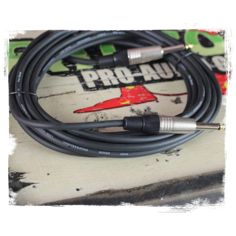 20FT Guitar Cords (24-Pack) by FAT TOAD - 24 AWG Instrument Cables for Electric Guitar, Bass, Amplifier, Speaker & Keyboard - Shielded 1/4-Inch Gold Straight-End Wires