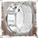 Metal Snare Drum by GRIFFIN | 14" x 5.5" inch Steel Chrome Shell | 8 Tuning Lugs & Snare Throw Off Strainer Set | Musical Instrument Kit & Drummers Key | Marching Percussion Hardware & Drum White Head