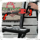 DJ Workstation Stand by FAT TOAD - 2-Tier Multiuse Sliding Piano Mount For Mixer, Digital Keyboard, MIDI Controller Tablet, Laptop Synthesizer by GeekStands.com