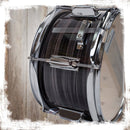 Popcorn Snare Drum by GRIFFIN - Firecracker Acoustic 10" x 6" Poplar Shell with Zebra Wood PVC - Soprano Mini Concert Marching Percussion Instrument
