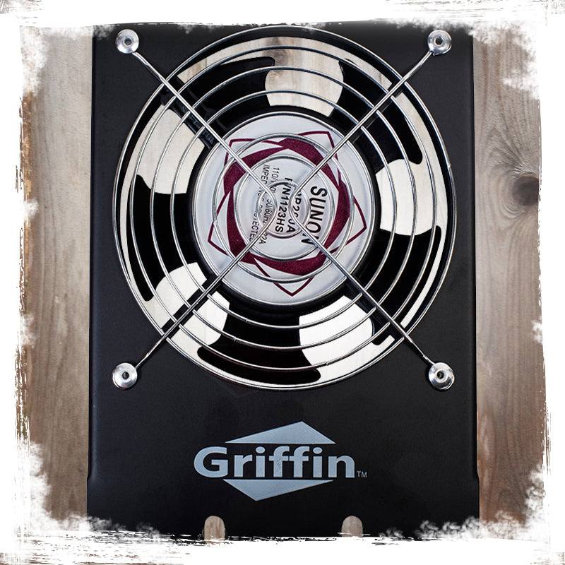 GRIFFIN Rackmount Cooling Fan | 3U Ultra-Quiet Triple Exhaust Fans, Keep Studio Audio Equipment Gear Cool | Rack Mount on Network IT System Server Rails | DJ PA AMP Temperature Control Panel Cabinet