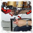 Extended Height Snare Drum Stand by GRIFFIN | Tall Adjustable Height Snare Stand For Practice Pad | Concert Stand Up Drum Mount Holder With Basket Clamp | Double Braced Percussion Chrome Drum Hardware