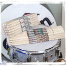 GRIFFIN Attack Zzzap Drum Sticks - 24 Pairs of Select Elite Maple Wood Size 5A - Drummers Percussion Classic Pure Grit Uncoated, Raw Wood Drumming Sticks