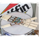 GRIFFIN Attack Zzzap Drum Sticks - 4 Pairs of Select Elite Maple Wood Size 5A - Premium Balanced, Level and Straight - Drummers Percussion Classic Pure Grit Uncoated, Raw Wood Drumming Sticks
