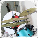 GRIFFIN Hi-Hat Clutch Mount Deluxe Version | Alloy Metal Speed Threads | Universal Holder to Fit Most Hi-Hat Cymbals, Rods & Hihat Stands | Red locking Nut by GeekStands.com