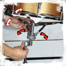Snare Drum Stand by GRIFFIN | Deluxe Percussion Hardware Base Kit | Double Braced, Light Weight Mount for Standard Snares, Tom Drums & Practice Pad | Slip-Proof Gear Tilter & Clamp Style Basket Holder