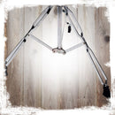 Double Tom Drum Stand with Cymbal Arm by GRIFFIN | Drummers Percussion Set Hardware with Dual Drum Mounts | Medium Duty Tom Holder with Double Braced Tripod Legs | Accommodates All Standard Cymbals