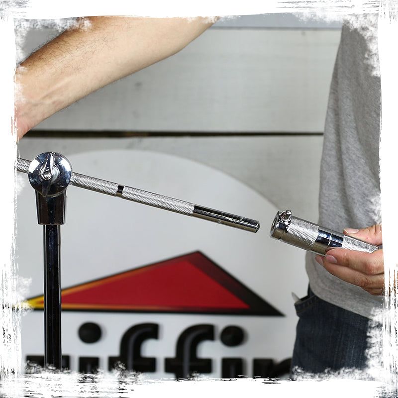 GRIFFIN Cymbal Boom Stand | Double Braced Drum Percussion Gear Hardware Set | Adjustable Height | Arm Holder With Counterweight Adapter for Mounting Heavy Duty Weight Crash &Ride Cymbals For Drummers