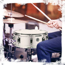 Metal Snare Drum by GRIFFIN - 14" x 5.5" inch Steel Chrome Shell - 8 Tuning Lugs & Snare Throw Off Strainer Set - Musical Instrument Kit & Drummer Key
