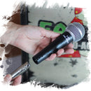 Studio Recording Microphones with Clips (5 Pack) by FAT TOAD - Vocal Handheld, Unidirectional Wired Mic - Cardioid Dynamic Singing Microphone