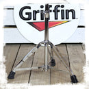 Extended Height Snare Drum Stand by GRIFFIN | Tall Adjustable Height Snare Stand For Practice Pad | Concert Stand Up Drum Mount Holder With Basket Clamp | Double Braced Percussion Chrome Drum Hardware