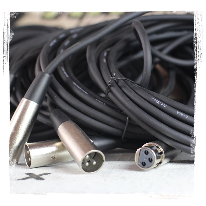 XLR Microphone Cable by FAT TOAD - 20ft Professional Pro Audio Mic Cord Extension Patch with Male to Female Lo-Z Connector - 24 AWG Wire & Balanced