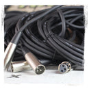 XLR Microphone Cables (6 Pack) by FAT TOAD - 20ft Pro Audio Mic Cord Patch Extension with Lo-Z Connector - 24 AWG Wire & Balanced for Recording
