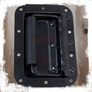 32 PACK -  Metal Flip Speaker Cabinet Handles for Rack Road Flight Trunk by GRIFFIN | Spring Loaded Flush Pull with Black Grip Rubber Padding for Chest Carry Case | DJ PA Pro-Audio Stage Gear Parts