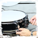 Piccolo Snare Drum 13" x 3.5" by GRIFFIN - 100% Poplar Wood Shell with Black PVC & White Coated Drum Head - Drummers Acoustic Marching Kit Percussion