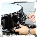 GRIFFIN Snare Drum | Poplar Wood Shell 14" x 5.5" with Black PVC & Coated Head | Acoustic Marching Percussion Musical Instrument Set with Drummers Key, 8 Metal Tuning Lugs & Snare Strainer Throw Off