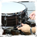 Deluxe Snare Drum by GRIFFIN | 14" x 5.5" Poplar Wood Shell with Zebra PVC Glossy Finish | Percussion Musical Instrument with Drummers Key for Students & Professionals | 8 Tuning Lugs & Snare Strainer