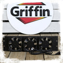 GRIFFIN Rackmount Exhaust Fan (4 PACK)- 3U Ultra-Quiet Triple Cooling Fans to Keep Studio Audio Gear Cool - Rack Mount for Network IT Server Rails with Temperature Control Panel Cabinet