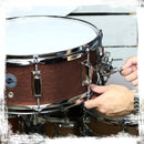 GRIFFIN Snare Drum | Poplar Wood Shell 14" x 5.5" with Flat Hickory PVC | 8 Metal Tuning Lugs & Snare Strainer Throw Off | Percussion Instrument with Drummers Key, Coated Head | Marching Kit Set by GeekStands.com
