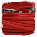 1/4" to 1/4 Male Jack Speaker Cables (2 Pack) by FAT TOAD - 50ft Professional Pro Audio Red DJ Speakers PA Patch Cords - Quarter Inch 12 AWG Wire