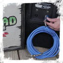 Speakon to 1/4" Male Cables (2 Pack) by FAT TOAD - 25 ft Professional Pro Audio Blue DJ Speaker PA Cord with Twist Lock Connector - 12 AWG Wire