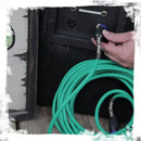 Speakon to Speakon Cables (2 Pack) by FAT TOAD - 50ft Professional Pro Audio Green Speaker PA Cord with Twist Lock Connector - 12 AWG Wire for Studio