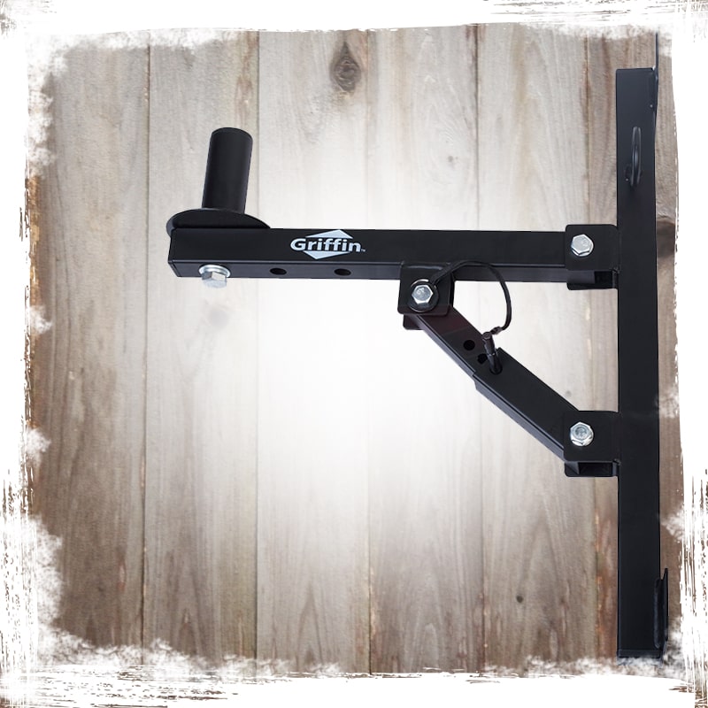 Wall Mount Brackets for PA Speakers (4 PACK) by GRIFFIN - Securing Locking Pin & 3-Level Tilt Adjustments - All-Steel DJ Studio Monitor Stands with 35mm Pole Holder for Pro-Audio