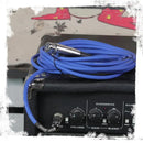 XLR Female to 1/4" Male Jack Microphone Cables (4 Pack) by FAT TOAD | 20ft Pro Audio Blue Mic Cord Extension Patch Lo-Z Connector | 24 AWG Shielded Speaker Wire & Balanced for Studio Audio Recording by GeekStands.com