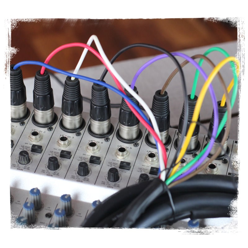 XLR Snake Cable 8-Channel 10ft (2-Pack) by FAT TOAD - Pro-Audio Shielded 3-Pin Balanced Patch Cables for Studio Stage, Live Sound & DJ Mixer