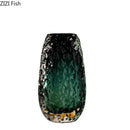 GobekUsa Deep Green Glass Vase: Elegant Hydroponics Floral Table Decoration