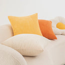 GobekUsa Corduroy Striped Patchwork Throw Pillow Covers Set, Farmhouse Style Yellow Classic Pillowcases
