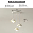 GobekUsa Elegant Cream LED Chandelier for Dining Room