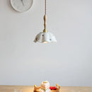GobekUsa Butterfly Ceramic LED Pendant Lamp with Wooden Handle for Home Decor