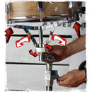 Heavy-Duty Snare Drum Stand by Griffin | Premium Double Braced Percussion Hardware Kit |Weight Mount for Snares, Tom Drums & Practice Pad | Adjustable Height & Tilting Gear Clamp Style Basket Holder