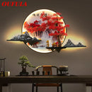 GobekUsa LED Pine Landscape Wall Light for Home Decor
