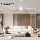 GobekUsa 66" Plastic Blade Ceiling Fan with LED Light and Remote Control