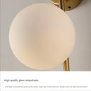 GobekUsa Gold LED Glass Ball Wall Lamp: American Style Aisle Sconce for Bedroom, Study, and Corridor