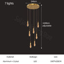 GobekUsa Gold Crystal Chandelier for Modern Living, Dining & Stair Lighting