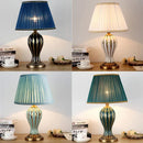 GobekUsa Hand Painted Antique Blue Ceramic Desk Lamp