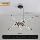 GobekUsa Gold LED Ceiling Chandelier for Living Room Bedroom Kitchen - Dimmable Pendant Light