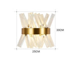 GobekUsa Gold Crystal Glass Wall Sconce Light Fixture for Luxury Bedroom Decor
